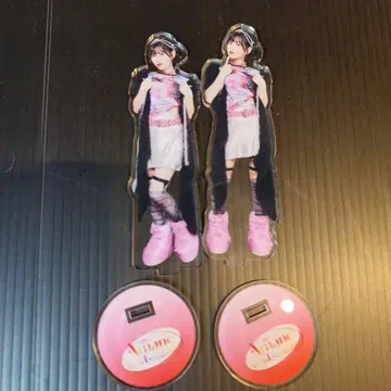 츠키아시 아마네 아크릴 스탠드 2개 세트 핑크