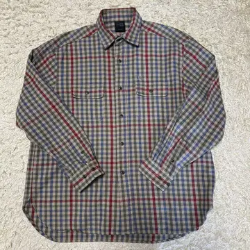 NEW ERA 블랙 라벨 두꺼운 원단 체크 셔츠 플란넬 셔츠 사이즈 M