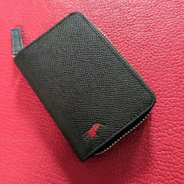 블랙 가죽 코인 케이스 지퍼식