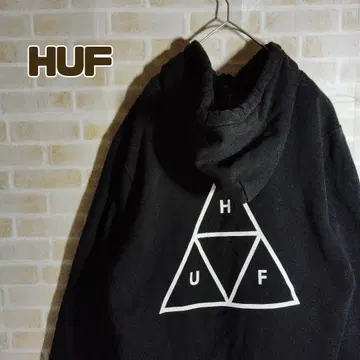 HUF 하프 후드티 풀오버 블랙 트라이앵글