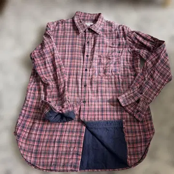 45rpm N-MARINE D 체크 무늬 긴팔 셔츠 사이즈 5