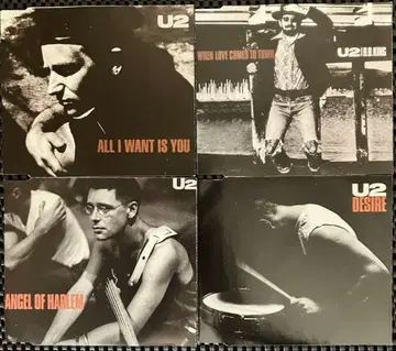U2 명곡 싱글 4장 세트 레어반! 재생 확인 완료
