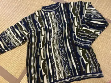 [ 새상품급 ] COOGI 기하학 패턴 니트 스웨터 L 사이즈