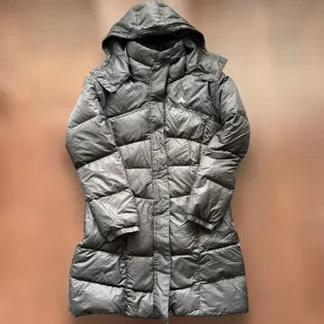 adidas 블랙 다운 자켓 후드 부착