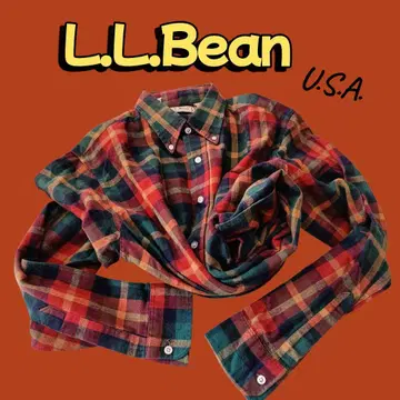 L.L.Bean [ 미국제 ] 플란넬 셔츠 구제 의류 아메카지 체크 무늬