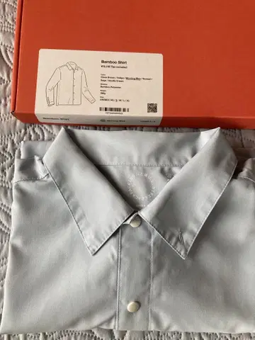 야마토미치 Bamboo Shirt S 사이즈 Morning Blue