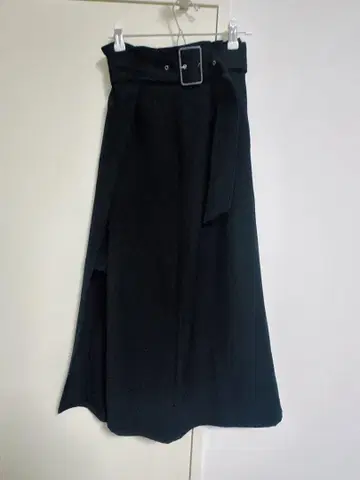 MURUA 와이드 벨트 랩 스타일 스커트