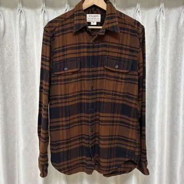 FILSON 체크 무늬 플란넬 셔츠 브라운/블랙
