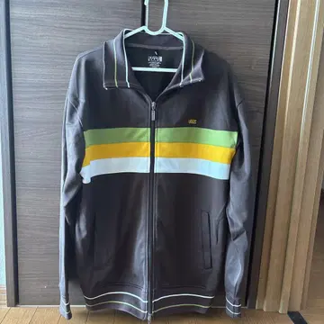 반스 VANS 자수 로고 리브 라인 트랙 자켓 브라운 L 사이즈