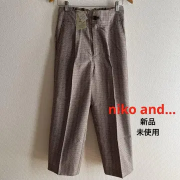 niko and - 체크 무늬 캐주얼 팬츠 M 사이즈