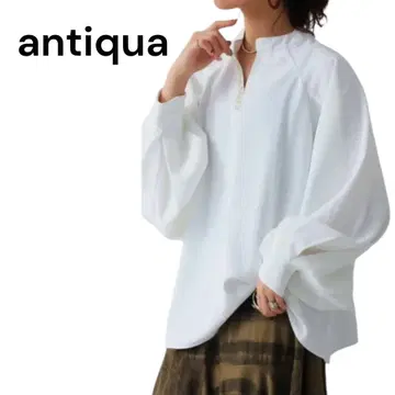 antiqua 펄 장식 상의 화이트 새상품 하자품