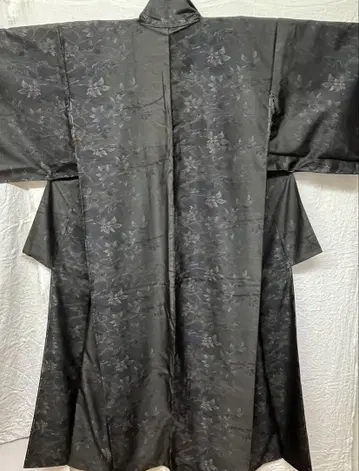 본고장 오시마 명주 꽃무늬 기모노 (298)