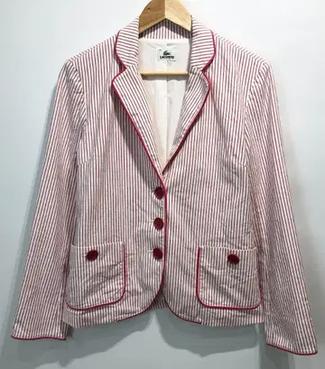 LACOSTE 스트라이프 패턴 3B 테일러드 자켓 블레이저 1010E