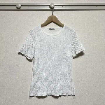 [새상품급] ZARA(자라) 자카드 풀오버 반팔 티셔츠