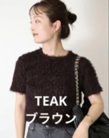 TEAK BOUKLE KNIT 브라운 SLOBE IENA 구매