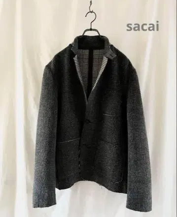 sacai 사카이 남성용 글렌체크 자켓 L/3 일본제