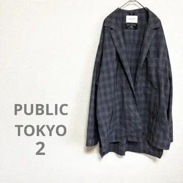 퍼블릭 도쿄 테일러드 자켓 셔츠 자켓 AQUA 울