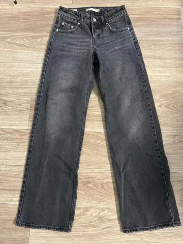 Levi's 다크 그레이 와이드 데님