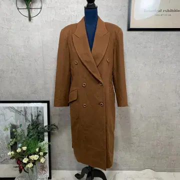 GRANJOUE 롱 코트 M 브라운 무지 모 100% 신축성 없음