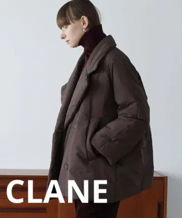 CLANE 클라네 코쿤 숏 다운 코트 브라운