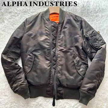 ALPHA INDUSTRIES MA-1 플라이트 자켓 카모플라쥬 리버서블