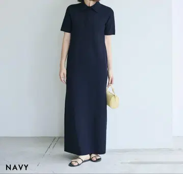 베이스먼트 온라인 반팔 폴로 맥시 원피스