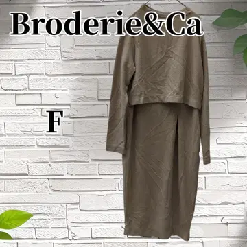 Broderie&Ca 원피스 오커 베이지 긴팔 F 여성용