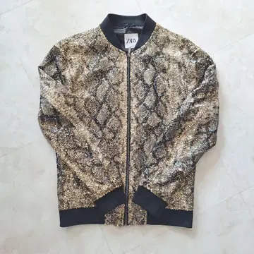 ZARA 스네이크 스킨 패턴 자켓 L