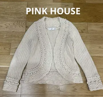 PINK HOUSE 핑크하우스 코튼 니트 가디건 케이블