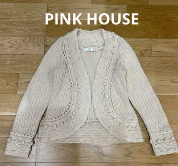 PINK HOUSE 핑크하우스 코튼 니트 가디건 케이블