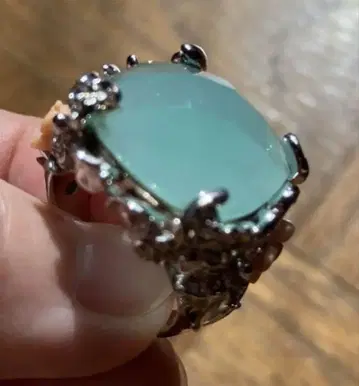 청록색 스톤의 실버 반지