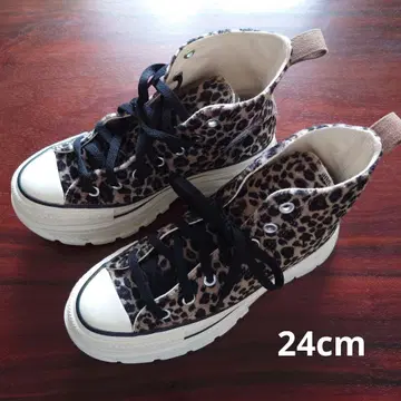 CONVERSE 컨버스 24cm 통굽 스니커즈 레오파드 무늬