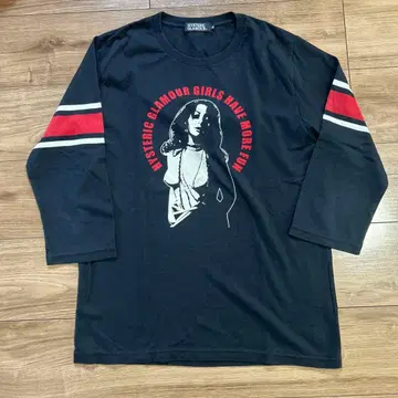 HYSTERIC GLAMOUR M 블랙 긴팔 티셔츠