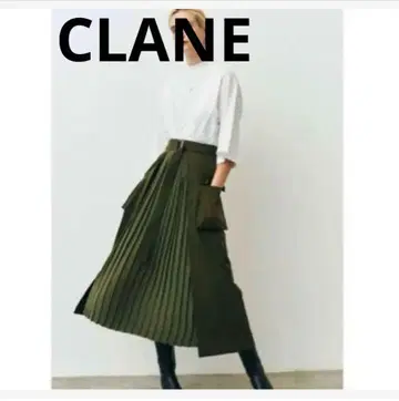 CLANE 클라네 밀리터리 플리츠 도킹 롱 스커트 0 사이즈