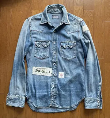Blue Blue 빈티지 데님 셔츠 빈티지 스타일