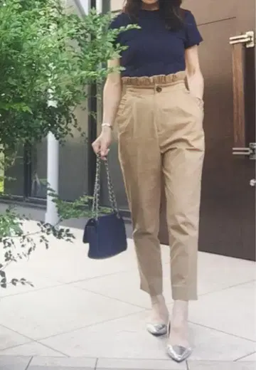 요리 프릴 하이웨스트 팬츠 카멜