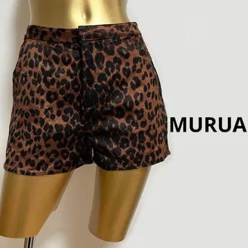 [ 3673 ] MURUA 레오파드 무늬 스웨이드 숏팬츠 S