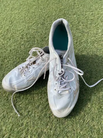 MIZUNO 26cm 화이트 스파이크 슈즈 야구용