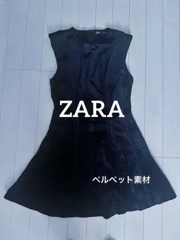 ZARA 벨벳 슬리브리스 미니 원피스 S