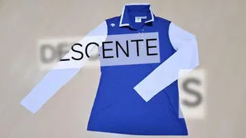 새상품급 DESCENTE 골프웨어 긴팔 피케 셔츠 S