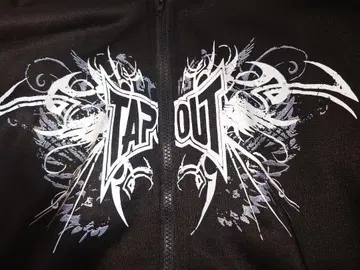 TAPOUT 블랙 집업 후드티