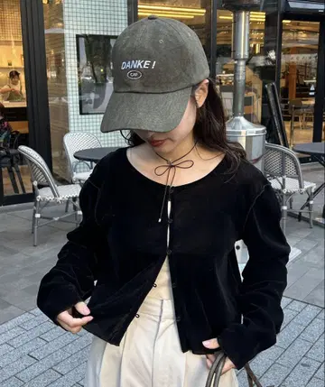Kastane 카스타네 벨로아 튤 2WAY 가디건