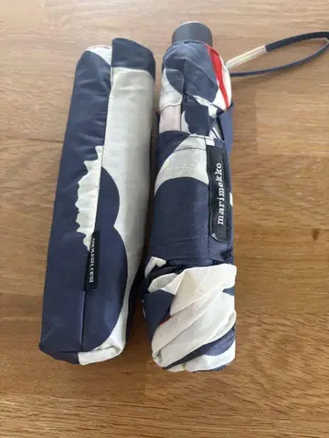 marimekko 꽃무늬 접이식 우산 네이비