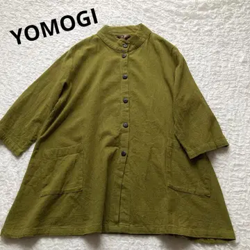 YOMOGI 요모기 쑥색의 넉넉한 면 상의