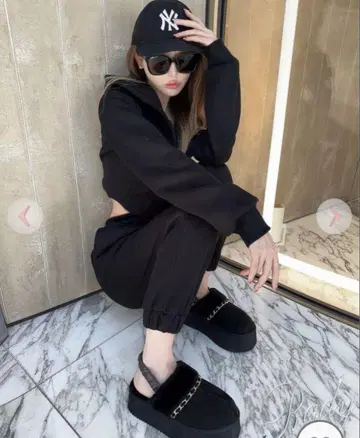 rady 체인 무스탕 샌들 S 사이즈