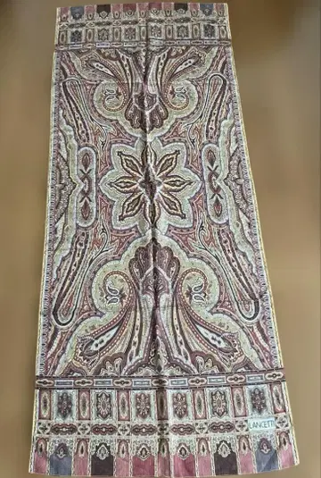 LANCETTI 페이즐리 무늬 울 스톨 63cm x 160cm 벽돌