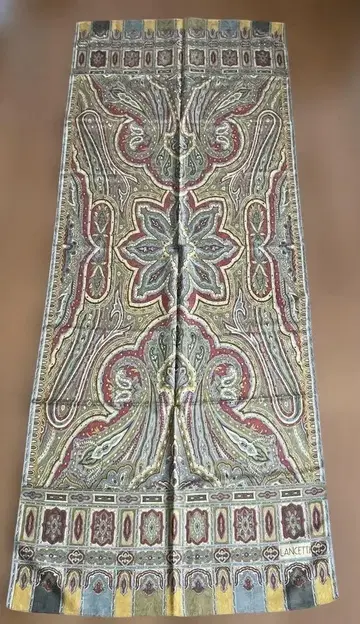 LANCETTI 페이즐리 무늬 울 스톨 63cm x 160cm