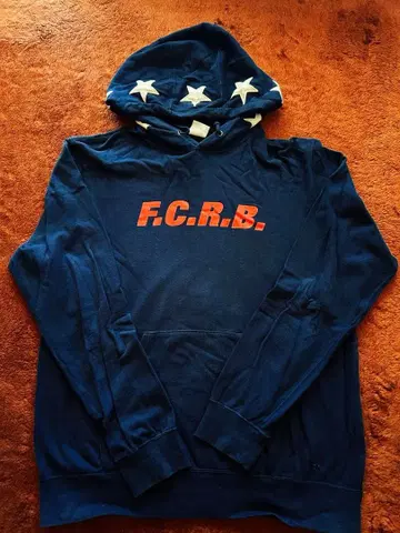 F.C.R.B. 별 패턴 후드티 XL 네이비