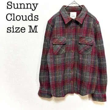 써니클라우드 펠리시모 울 자켓 코트 레드 그린 체크 M