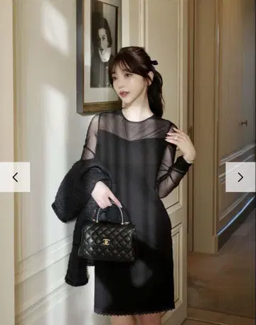 R짱 Riu Rose sheer docking dress